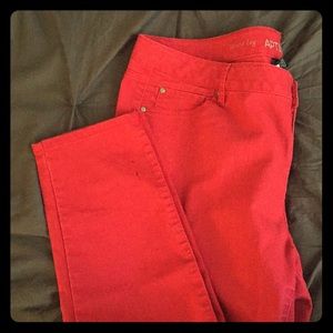 Cute bright red skinny Jeans